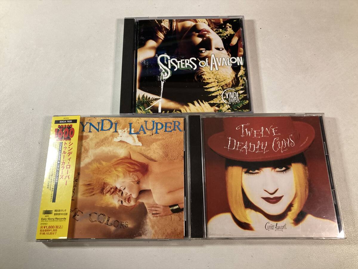 【W9621】シンディ・ローパー CD アルバム 国内盤 3枚セット●Cyndi Lauper●True Colors●Sisters of Avalon●Twelve Deadly Cyns