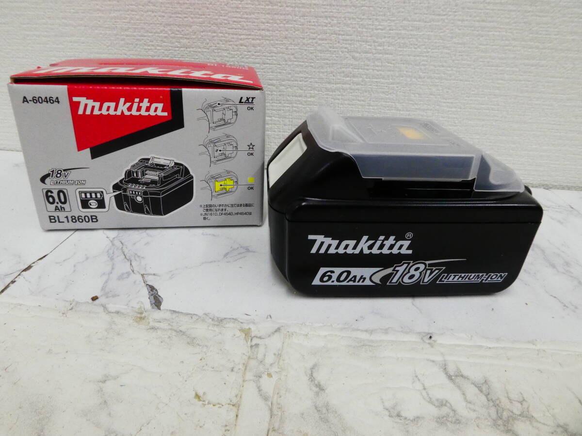 ☆ ① マキタ makita 新品未使用 純正バッテリー BL1860B 18V 6.0Ah 雪マーク 1円スタート ☆