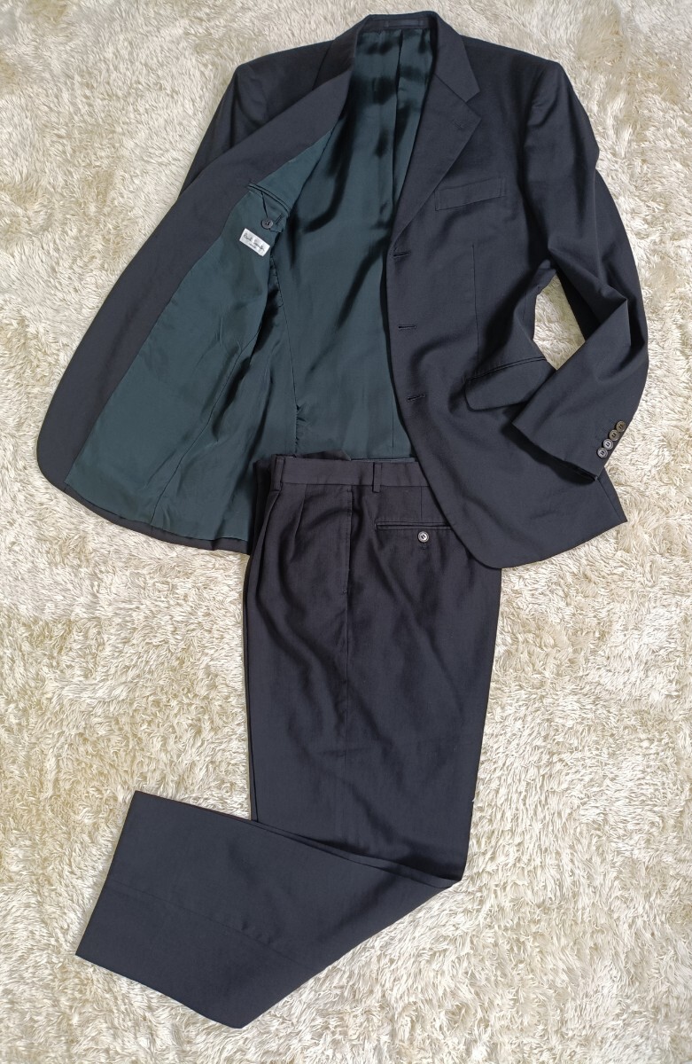 Paul Smith スーツ セットアップ【サイズXL】【シングル】【ブラック】【ビジネス】【3B】【総裏】1000円スタート