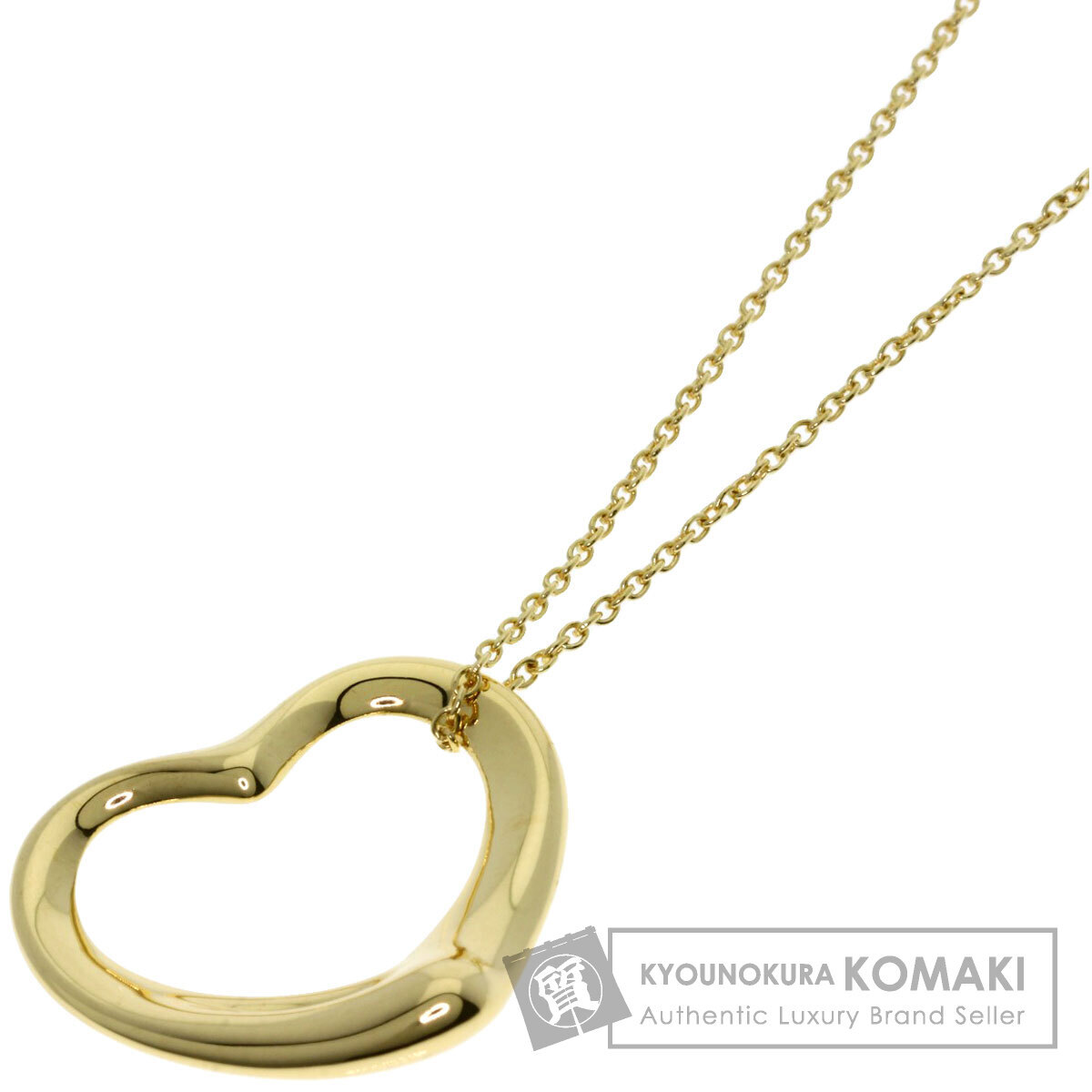 TIFFANY&Co. ティファニー オープンハート ネックレス K18イエローゴールド レディース 中古