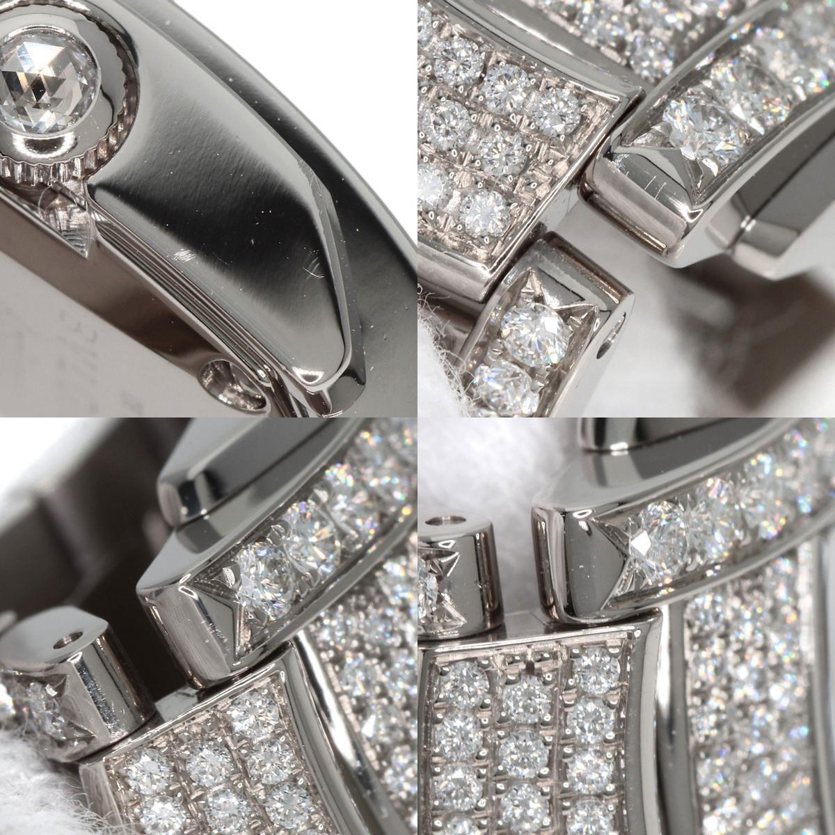 BVLGARI BVLGARY AAW26Ga шоу ma оправа ремень бриллиант наручные часы K18 белое золото K18WGx бриллиант женский б/у 