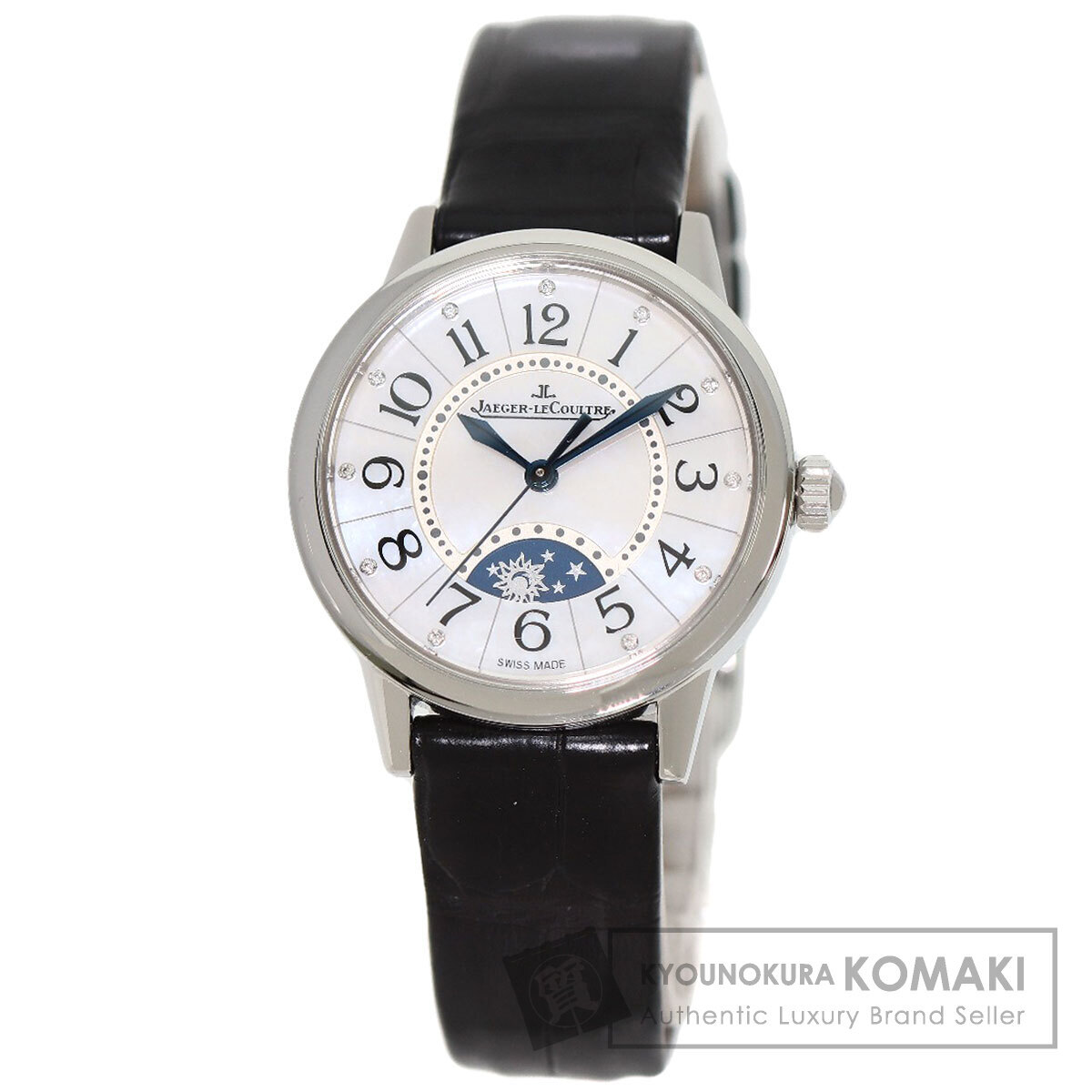 JAEGER-LECOULTRE ジャガー?ルクルト Q3468490 ランデヴー ナイト&デイ 腕時計 ステンレススチール アリゲーター レディース 中古