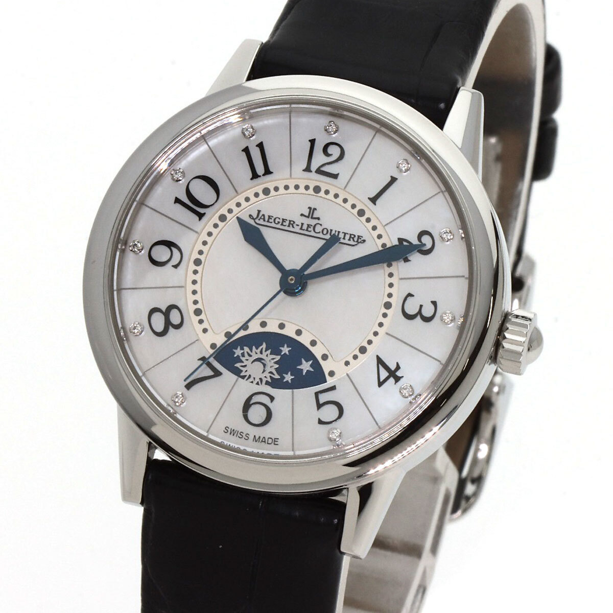 JAEGER-LECOULTRE ジャガー?ルクルト Q3468490 ランデヴー ナイト&デイ 腕時計 ステンレススチール アリゲーター レディース 中古