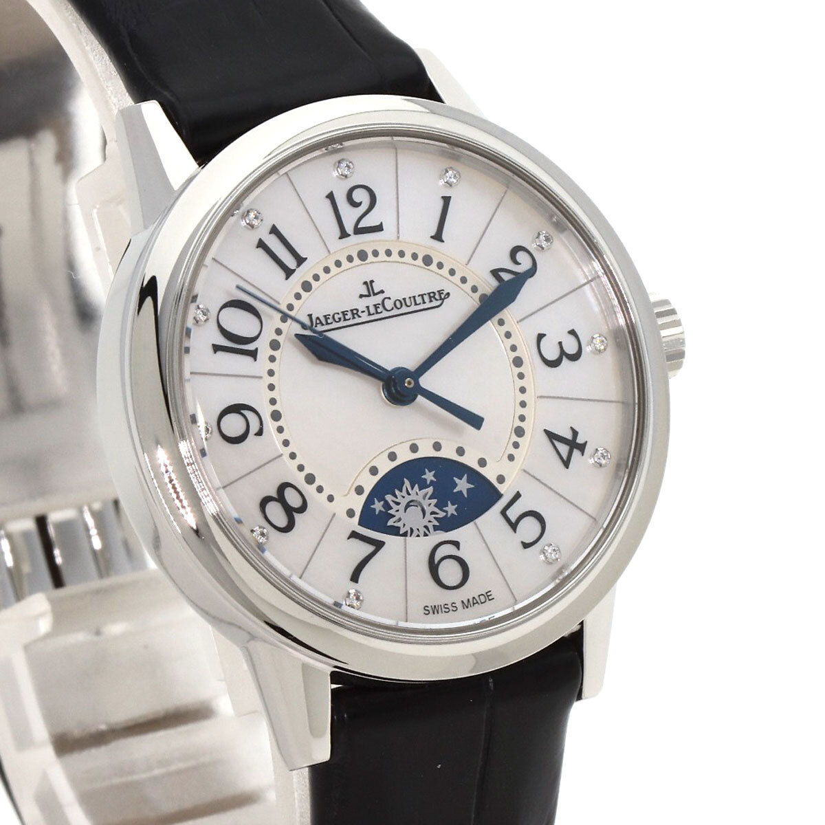 JAEGER-LECOULTRE ジャガー?ルクルト Q3468490 ランデヴー ナイト&デイ 腕時計 ステンレススチール アリゲーター レディース 中古