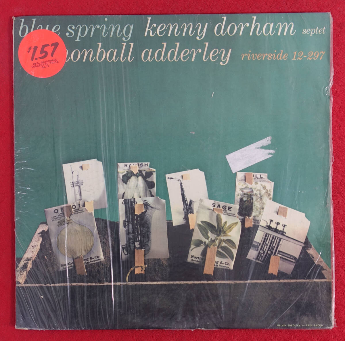 極美! US RIVERSIDE RLP 12-297 オリジナル Blue Spring: Kenny Dorham Septet 靑小/DG/NO Inc