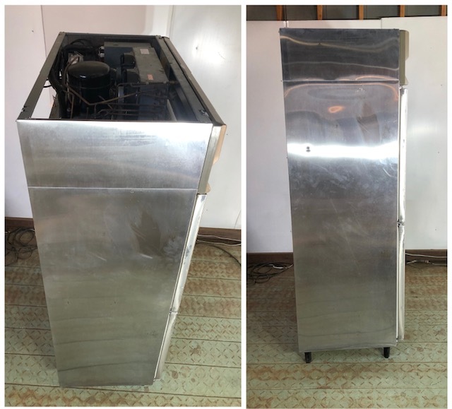 №19-155 ★2012年製★ フクシマ 業務用冷凍庫 URN-124FMD3 W1200×D650×H1950 140㎏ 三相200V 50/60Hz 840L 縦型 冷凍庫 4ドア_画像3