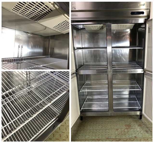 №19-155 ★2012年製★ フクシマ 業務用冷凍庫 URN-124FMD3 W1200×D650×H1950 140㎏ 三相200V 50/60Hz 840L 縦型 冷凍庫 4ドア_画像6