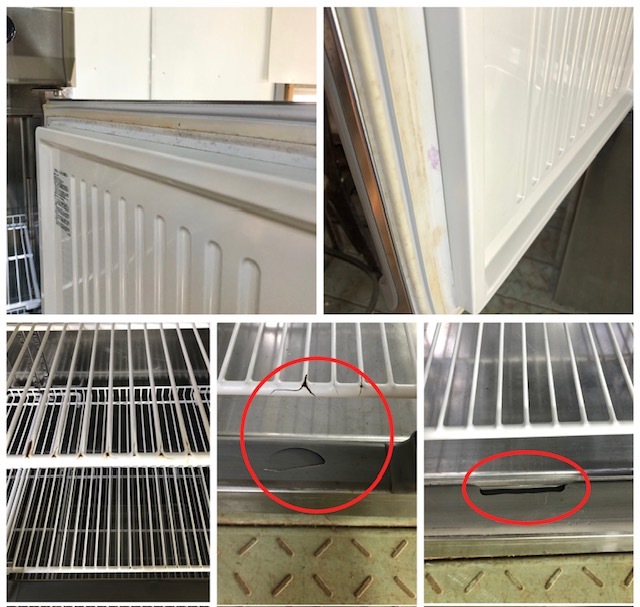 №19-155 ★2012年製★ フクシマ 業務用冷凍庫 URN-124FMD3 W1200×D650×H1950 140㎏ 三相200V 50/60Hz 840L 縦型 冷凍庫 4ドア_画像10