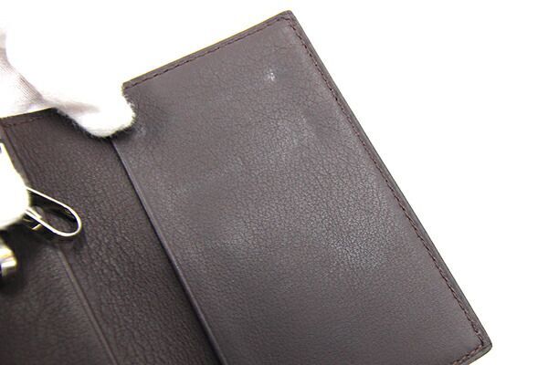 ダンヒル 6連キーケース ダークブラウン レザー 中古 カギ 鍵 ロゴ メンズ 男性