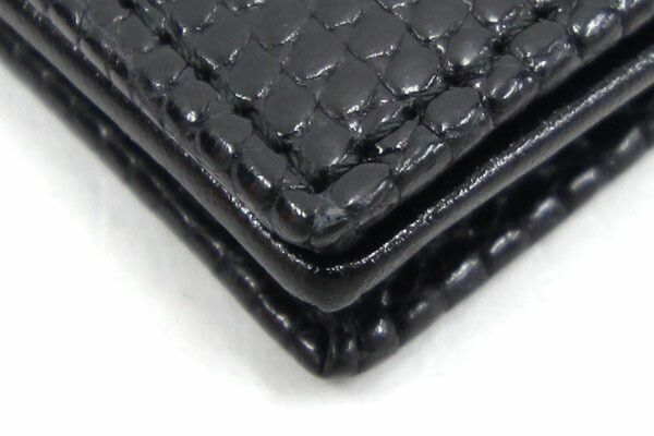 ダンヒル 名刺入れ ブラック リザード レザー 中古 メンズ ビジネス カードケース カードホルダー とかげ エキゾチックレザー