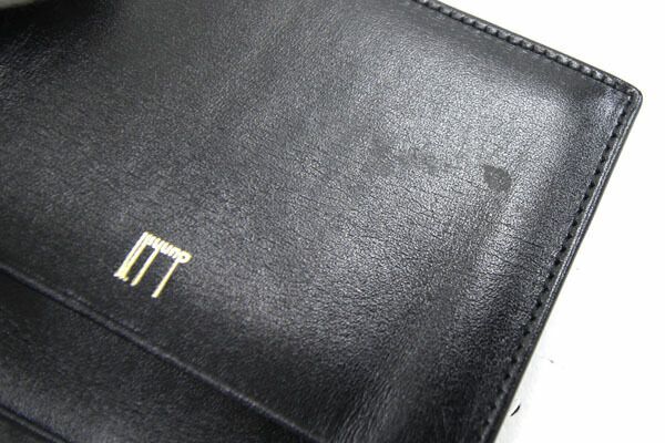 ダンヒル 名刺入れ ブラック リザード レザー 中古 メンズ ビジネス カードケース カードホルダー とかげ エキゾチックレザー