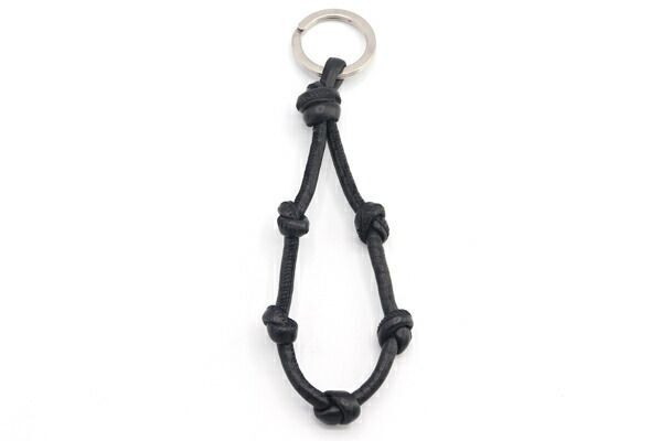 ボッテガヴェネタ キーリング ノット 651465 ブラック レザー 中古 キーホルダー 結(jié)び目 鍵 カギ レディース メンズ