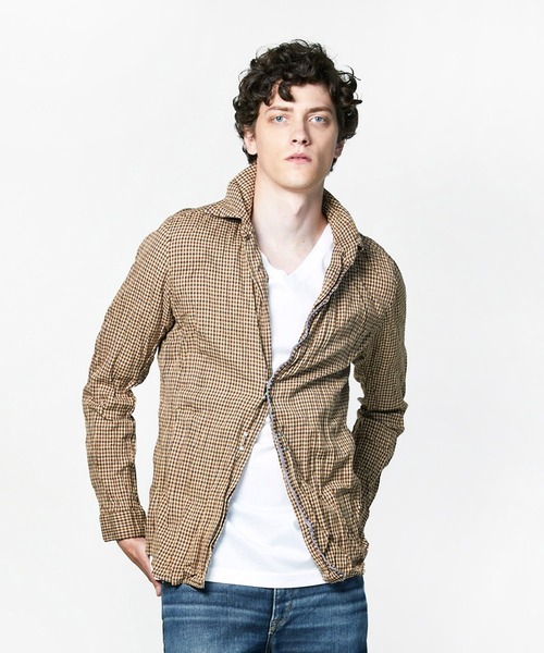 定価4.2萬 junhashimoto WRINKLE CHECK HOOK SHIRTS 3 ジュンハシモト チェックホックシャツ wjk akm 1piu