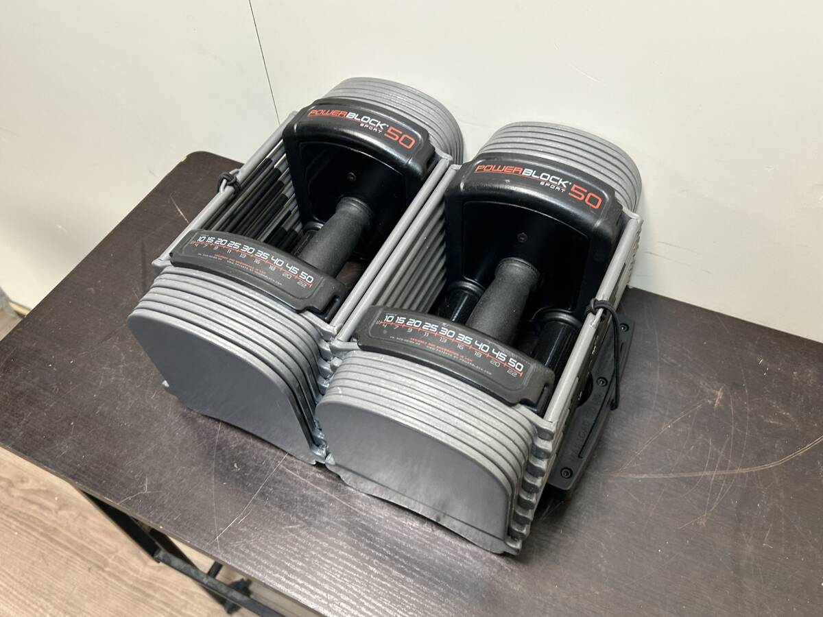 POWER BLOCK パワーブロック SP50 4～22kg アジャスタブルダンベル 可変式ダンベル 22kgペア 千葉県船橋市三咲 手渡し可
