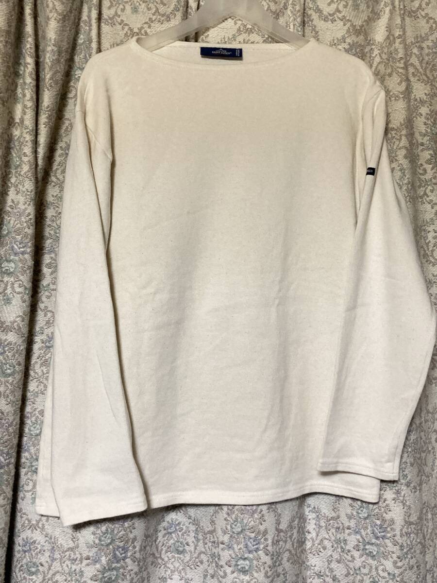 セントジェームス　無地　長袖Tシャツ　バスクシャツ　生成り　ベージュ　T5 ML