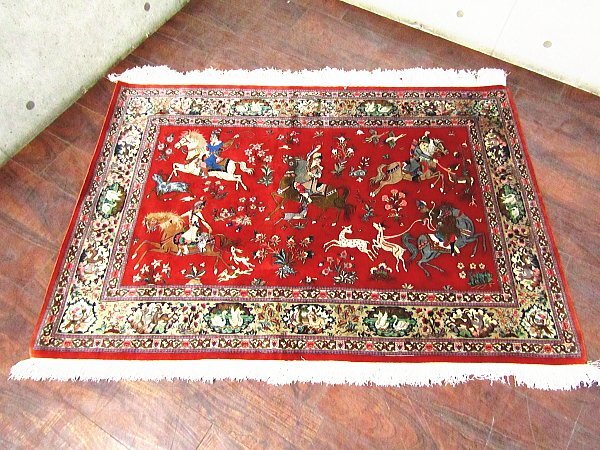 □展示品□persia/ペルシャ絨毯□最高級□シルク100%□手織り □展示品□persia/ペルシャ絨毯□最高級□シルク100%□手織り