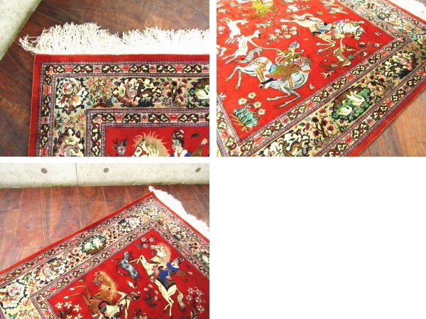 □展示品□persia/ペルシャ絨毯□最高級□シルク100%□手織り □展示品□persia/ペルシャ絨毯□最高級□シルク100%□手織り