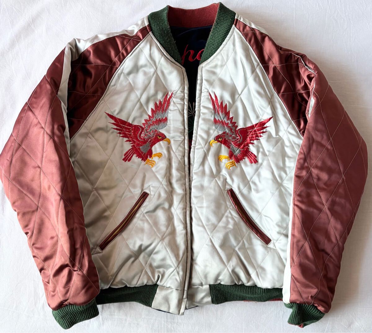 90's 別珍 テーラー東洋 M品番 スカジャン 赤虎 赤龍 赤鷹 赤鷲 90's 別珍 テーラー東洋 M品番 スカジャン 赤虎 赤龍 赤鷹 赤鷲