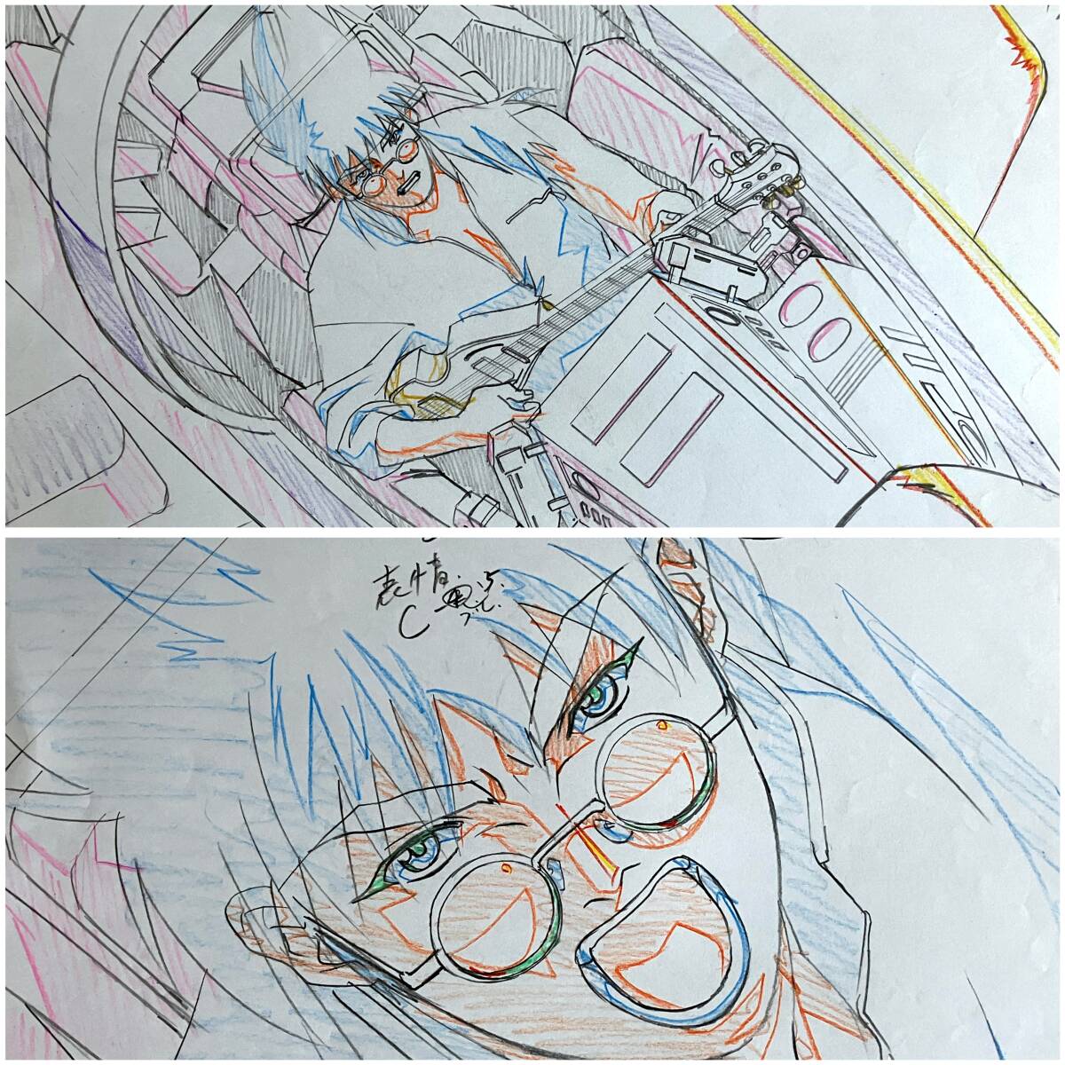 マクロス7 直筆 原画 10枚セット バサラ/セル画 Cel Genga マクロス7 直筆 原画 10枚セット バサラ/セル画 Cel Genga