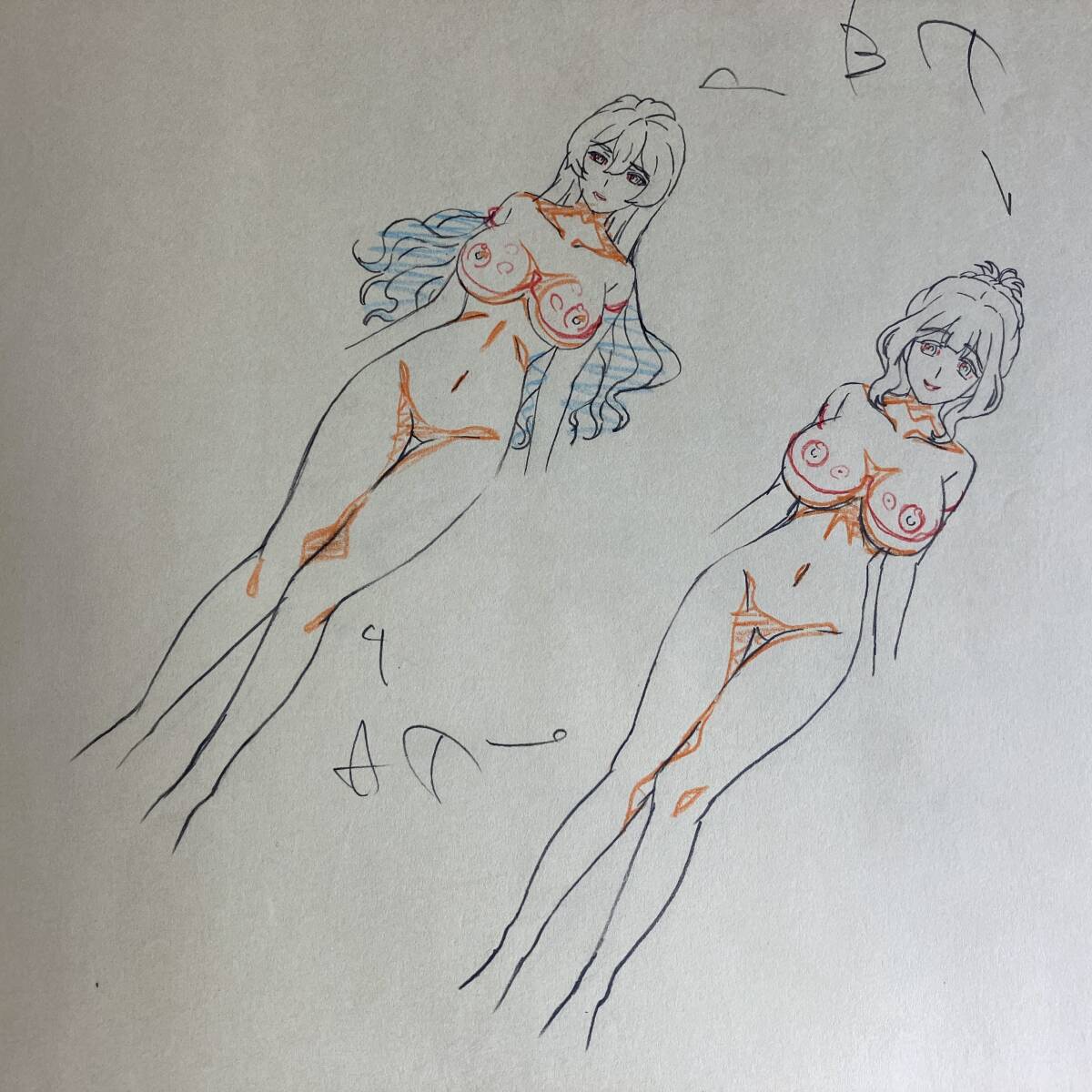 ヴァルキリードライヴ 直筆 原画 3枚セット ／Genga Cel セル画 ／アニメ Anime 原動画_画像4