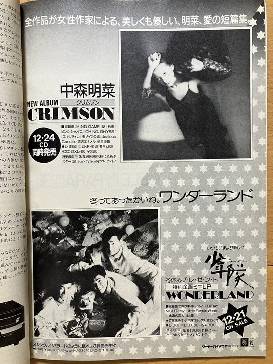 ★レコード?マンスリー 1987/1 杏里 子供ばんど TUBE 谷村新司 アリス 中山美穂 河合奈保子 財津和夫 チューリップ 本田美奈子 伊藤敏博62