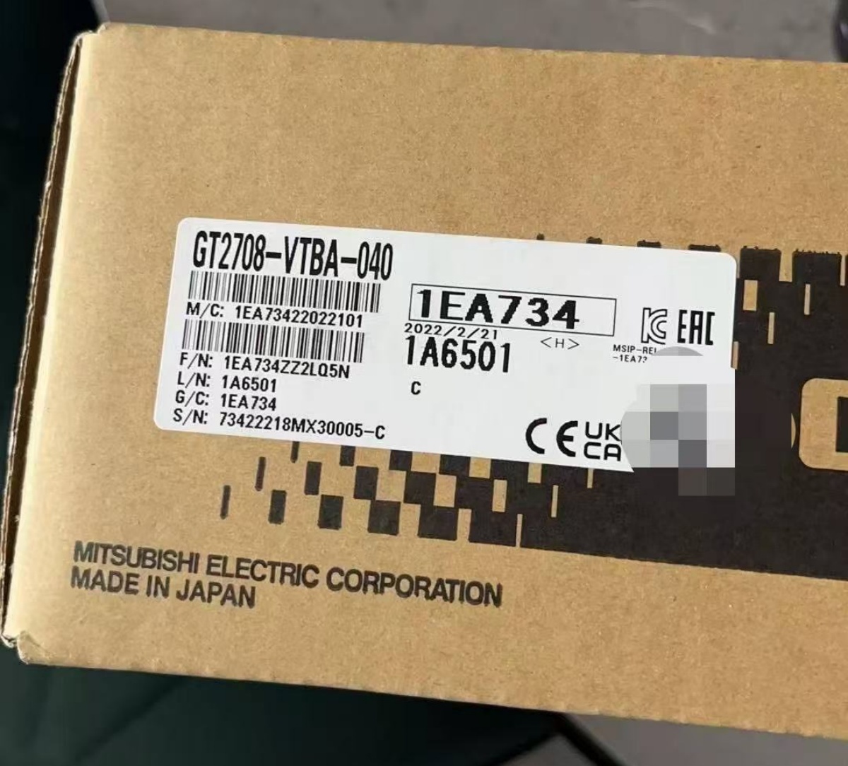 新品★東京発★適格請求★税込 MITSUBISHI/三菱 GT2708-VTBA-040 タッチパネル★６ヶ月保証