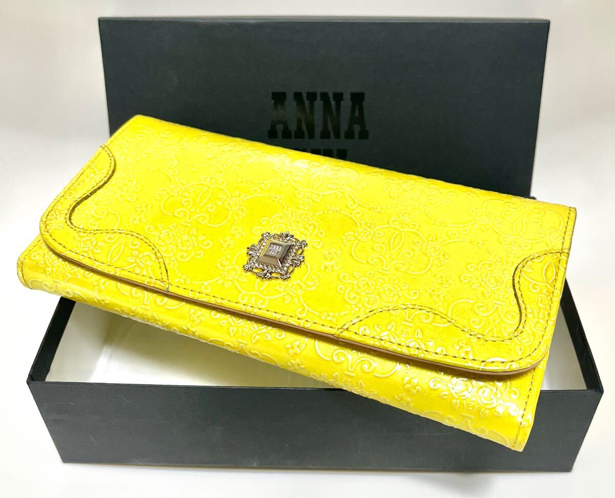新品未使用】ANNA SUI 財布 ルーミー 黄色 イエロー 金 がま口 新品未使用】ANNA SUI 財布 ルーミー 黄色 イエロー 金 がま口