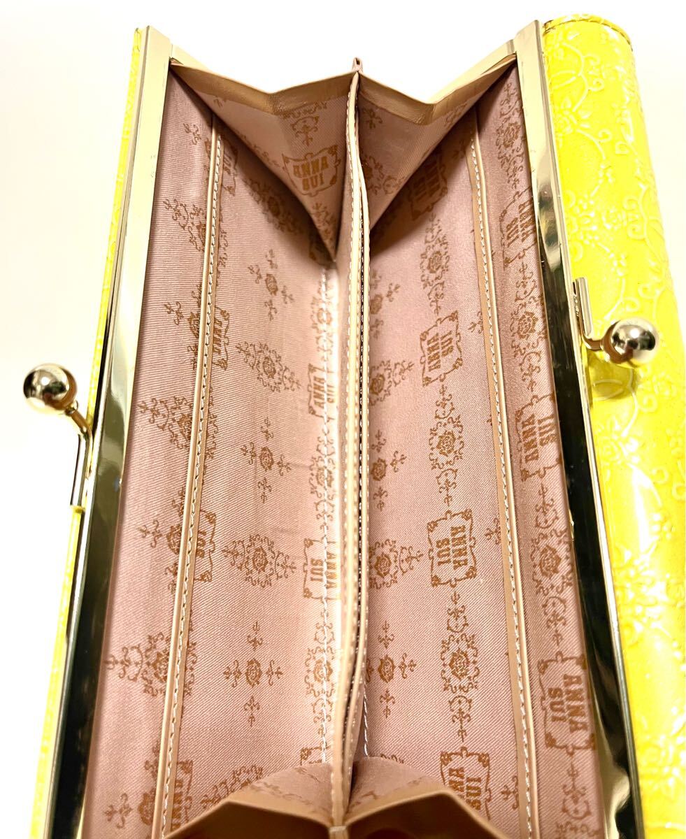 新品未使用】ANNA SUI 財布 ルーミー 黄色 イエロー 金 がま口 新品未使用】ANNA SUI 財布 ルーミー 黄色 イエロー 金 がま口