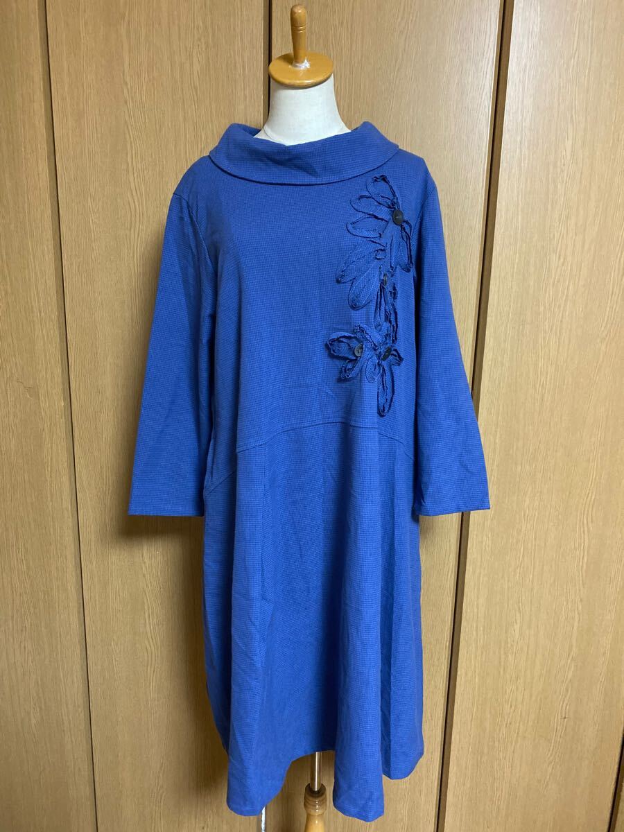 ◇あかね akane femme あむう 花刺繍デザインワンピース M～Lサイズ◇