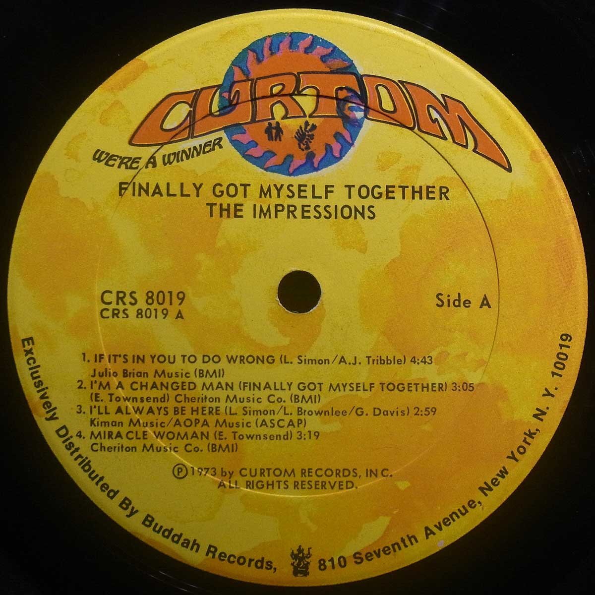 ◇ダブル洗浄済!★The Impressions(インプレッションズ)『Finally Got Myself Together』USオリジLP #62315_画像3