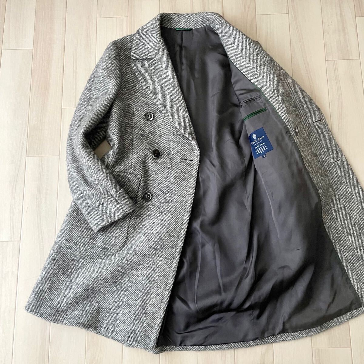定価¥93500 Kent Ave CANONICO ポロコート ケントアヴェニュー カノニコ アルパカ モヘヤ シルク ダブル チェスター van jac イタリア