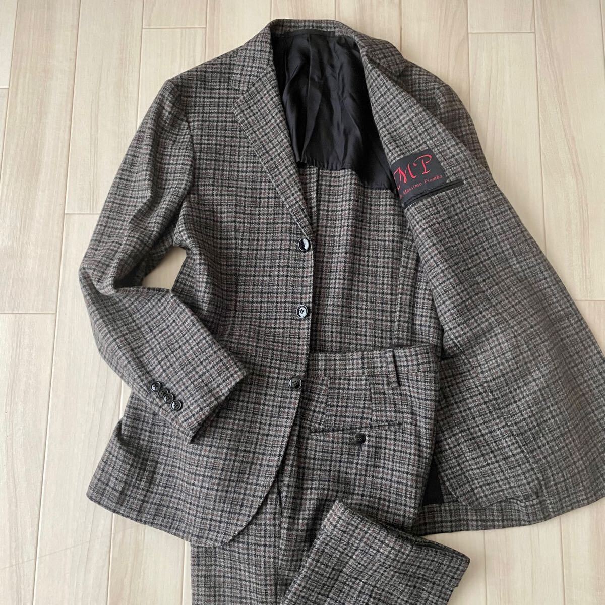 ユナイテッドアローズ購入 MP di Massimo Piombo ウール スーツ マッシモピオンボ ジャケット スラックス チェック イタリア製 kiton