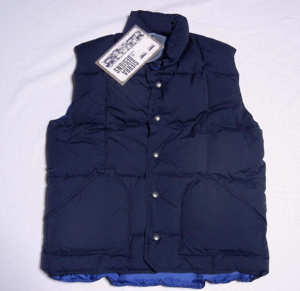 ▲シェラデザイン ダウンベストM寸 ブラック Nylon Down Sierra Vest