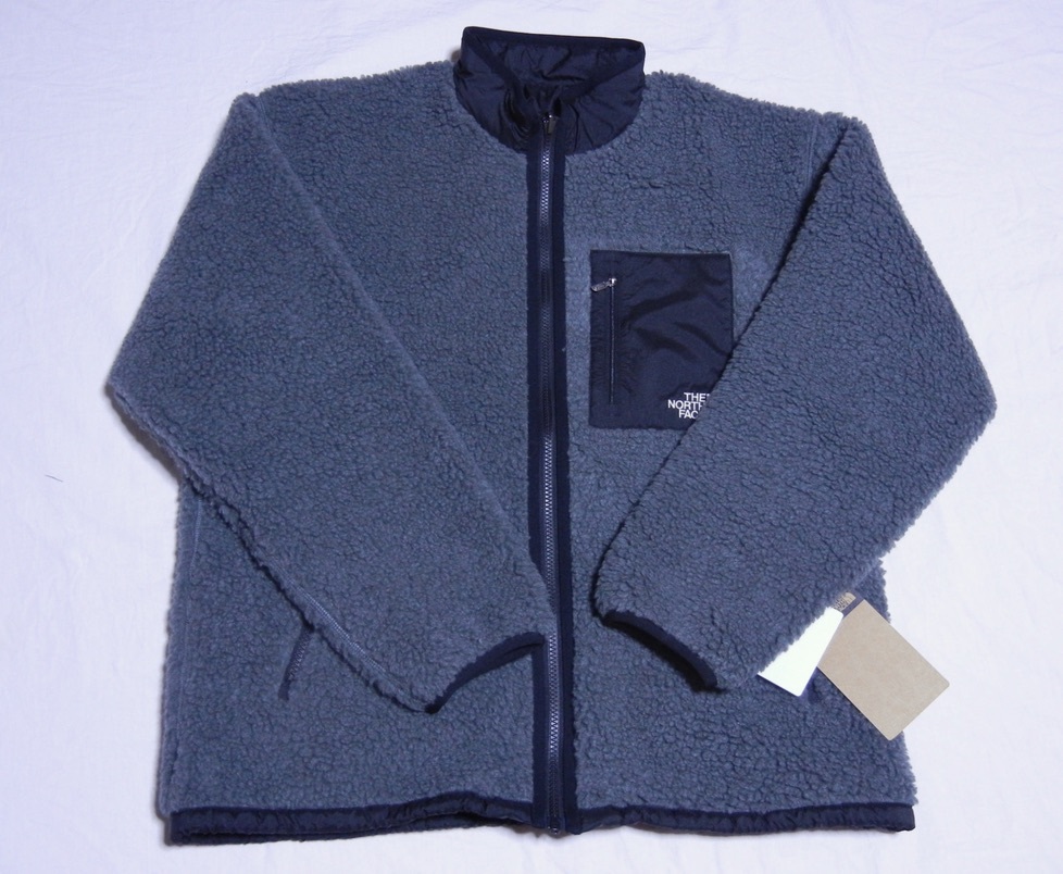 ▲ノースフェイス リバーシブルパイルジャケット XL寸 グレーブラック NP72333 新品