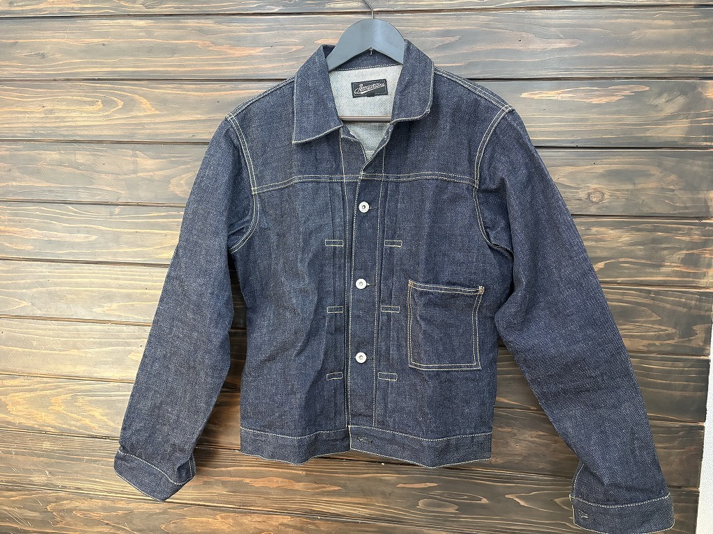 ◇◆Attractions デニムジャケット　1st　対戦モデル　Size 38　ワンウォッシュ　◆◇　50s ロカビリー　マイフリーダム　アトラクションズ
