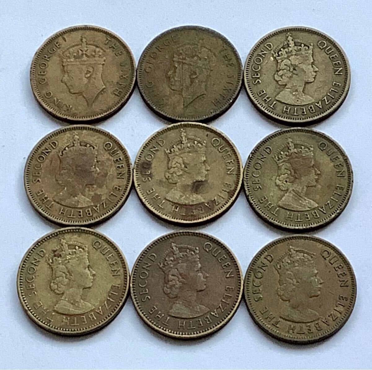 希少品セール】香港 エリザベス女王デザイン他 旧10セント硬貨
