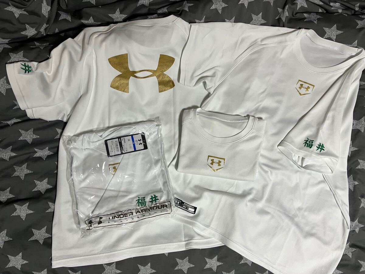 限界値値下げ！アンダーアーマーTシャツ4枚セット売り　白金XL 野球ソフトボール