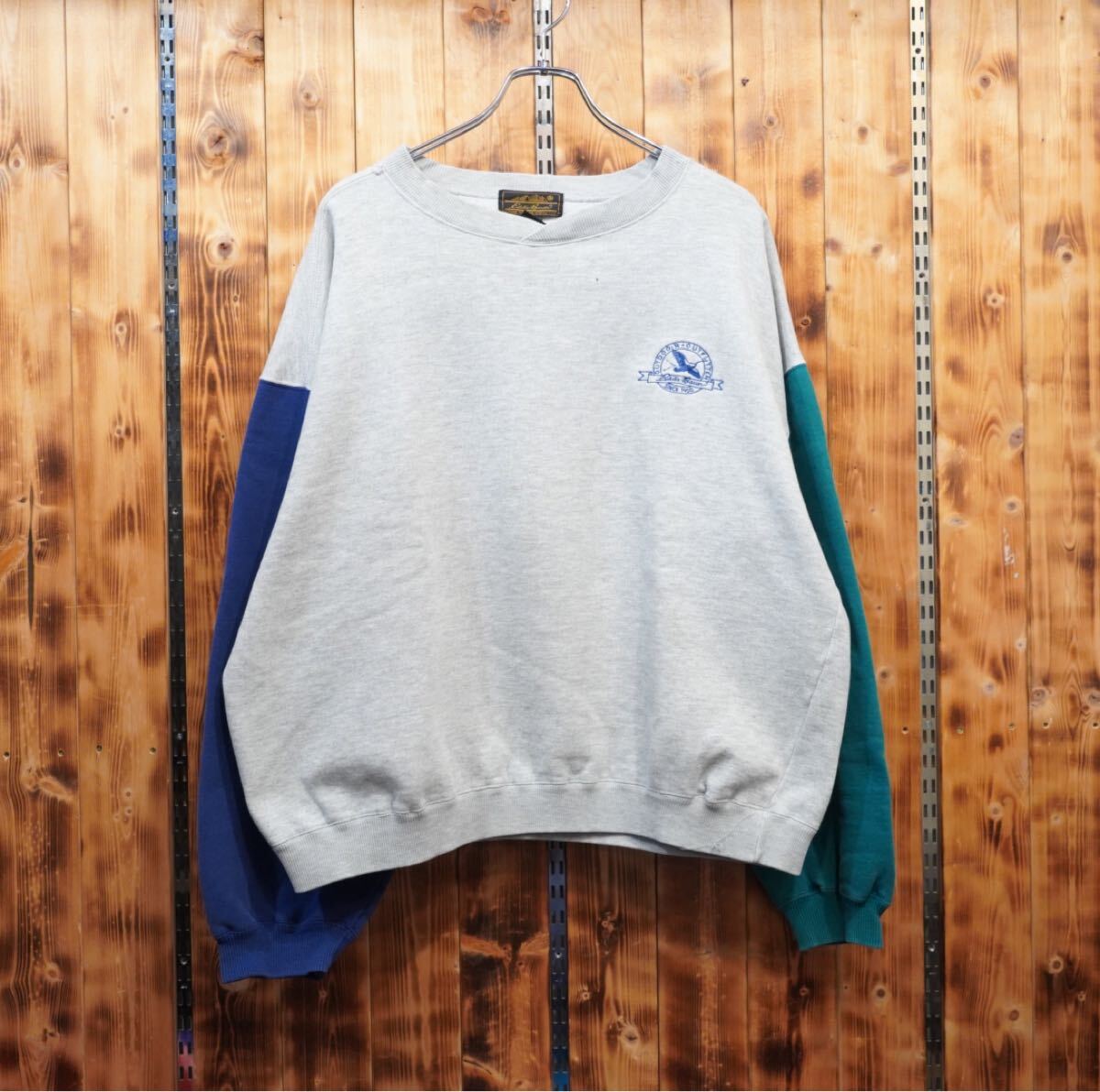 80s90s eddie bauer 黒タグ クレイジーパターン スウェット M(大きめ) エディバウアー