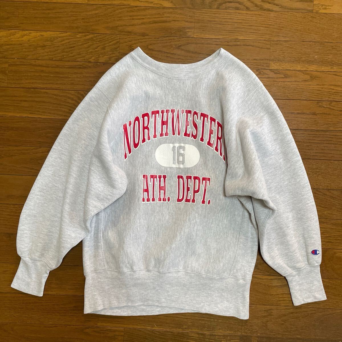 USA製 90s Champion Reverse Weave Sweatshirt 白 M 刺繍タグ