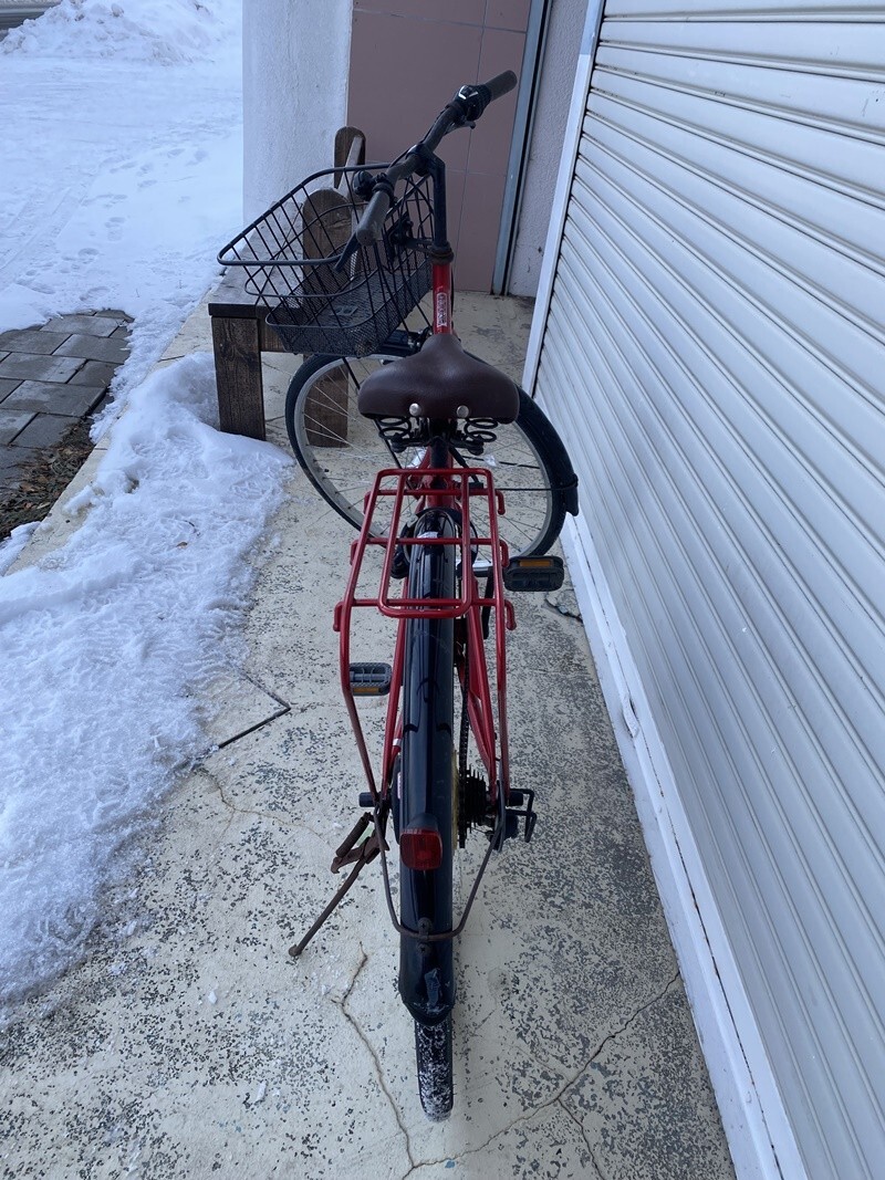 札幌近郊南幌町発 27型 自転車 ダカラットノエル シティHD-BAA(カーディナルレッド/外裝7段変速