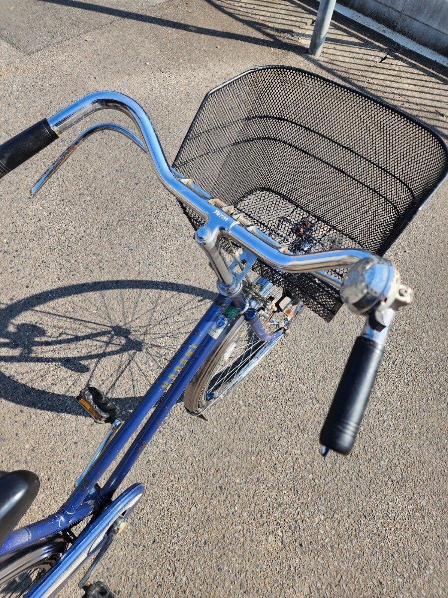 手渡し限定 Maruishi NAPORI 丸石自転車 ナポリ 希少品 80s レトロ 26インチ ヴィンテージ 前カゴ后ろ荷臺付 6ギア 青