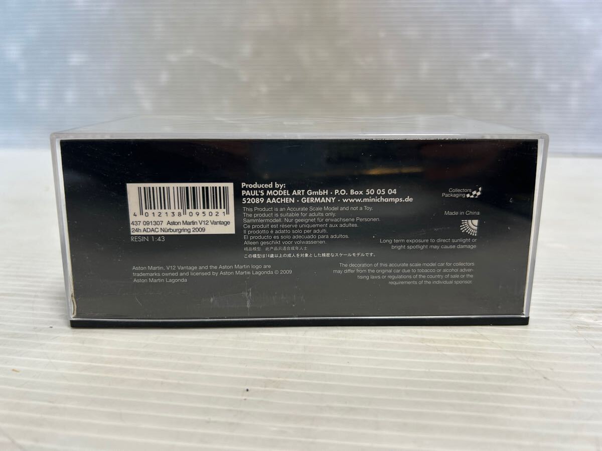 E088 1/43 minichampsミニチャンプスpmaアストンマーチンaston martin v12 ヴァンテージvantageバンテージ24hニュルブルクリンク2009 限定