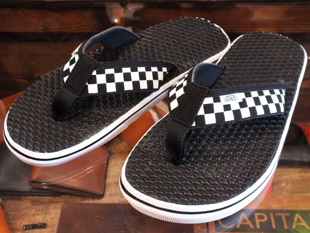 新品 10.0 28.0cm USA企画 VANS MTE LA COSTA LITE CHECKER バンズ ヴァンズ ビーチサンダル チェッカー ブラック ホワイト