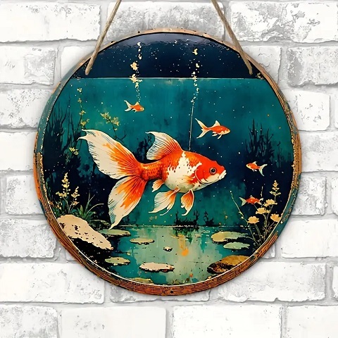 　金魚　　木制