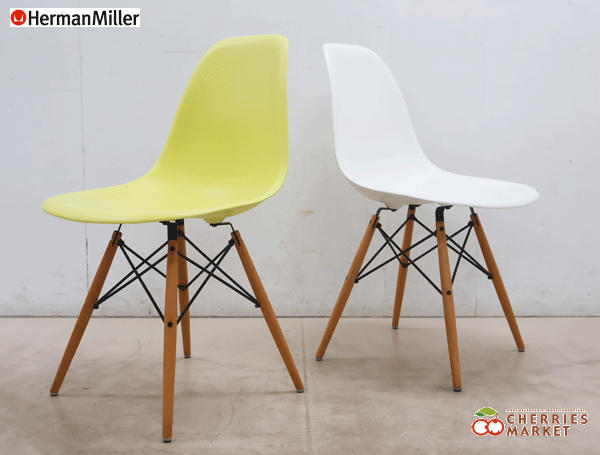 ◆Herman Miller◆ ハーマンミラー イームズ プラスチックシェル サイドチェア 2脚セット チャールズ&レイ・イームズ Vitra ヴィトラ 18万