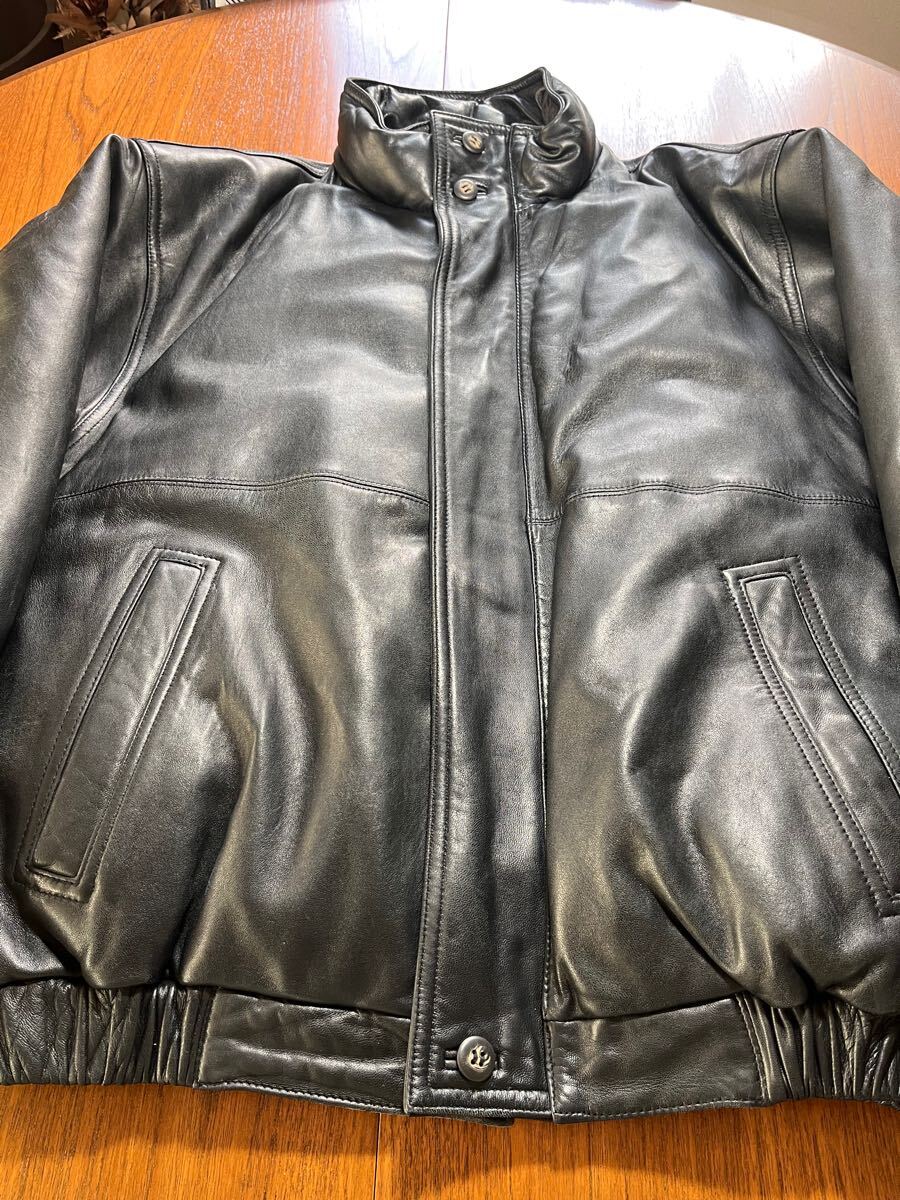 VINTAGE Eddie Bauer レザーダウン　ヴィンテージ LEATHER DOWN JACKET 黒タグ　