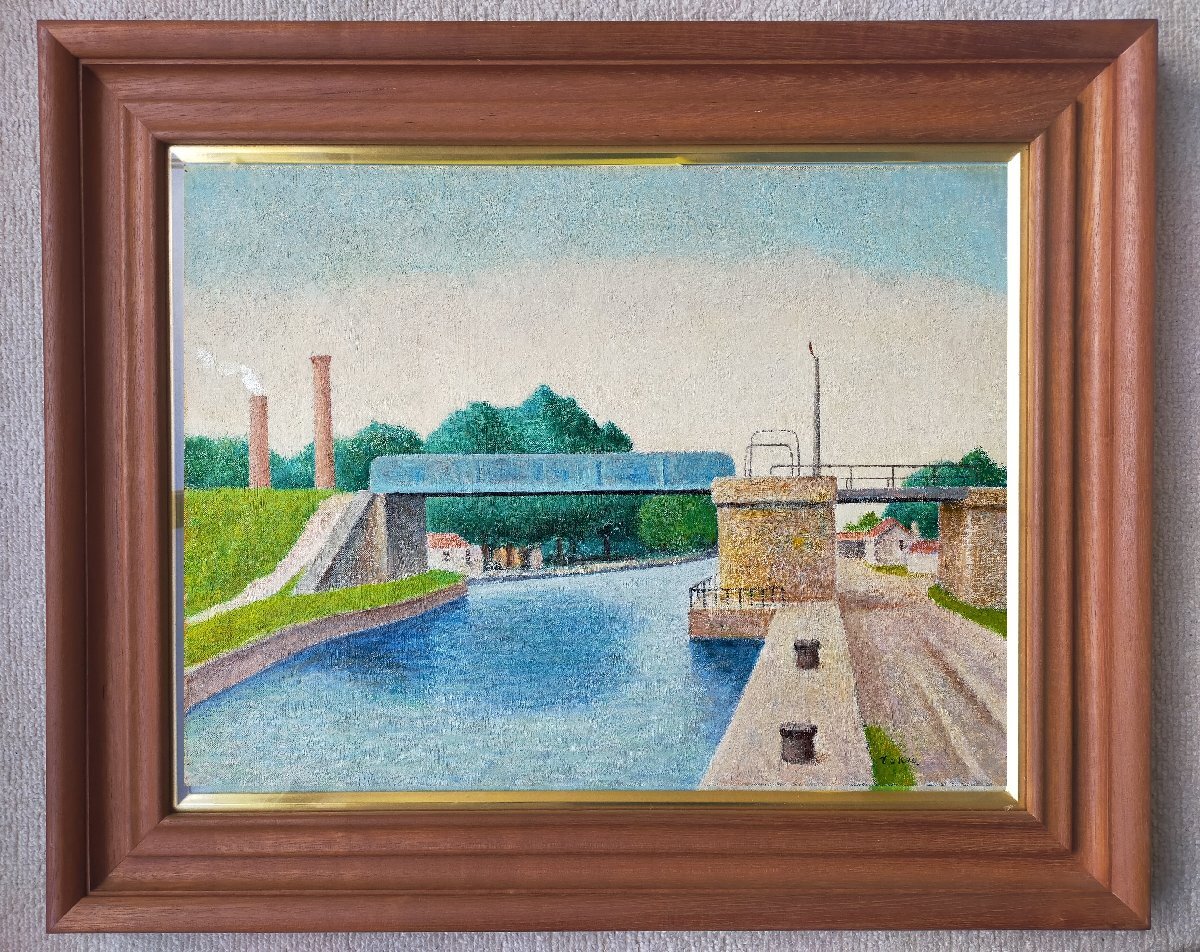 真作 油彩画/示現会 中村勝美【青木湖の春 信濃】直筆サイン 真作 油彩画/示現会 中村勝美【青木湖の春 信濃】直筆サイン