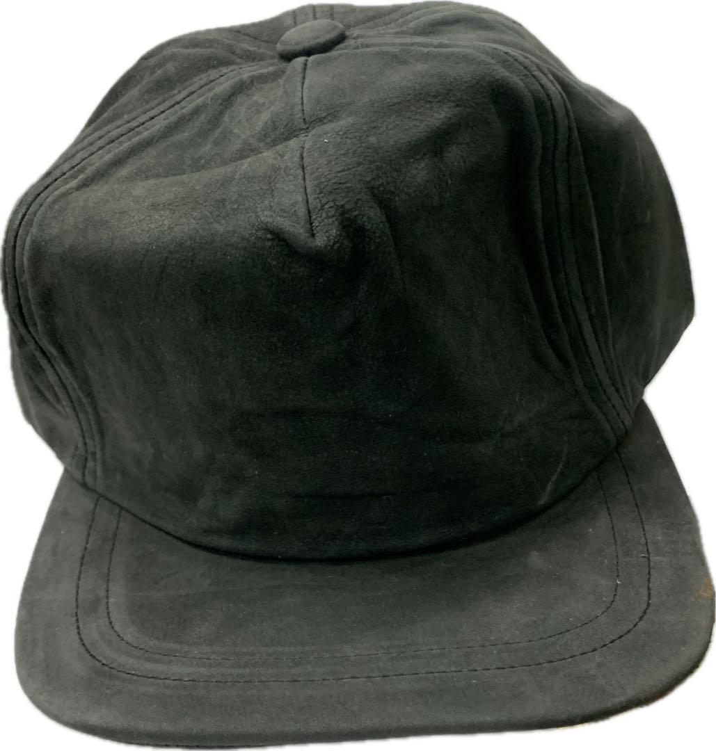 新品 黒 スエード ベースボールキャップ 90s