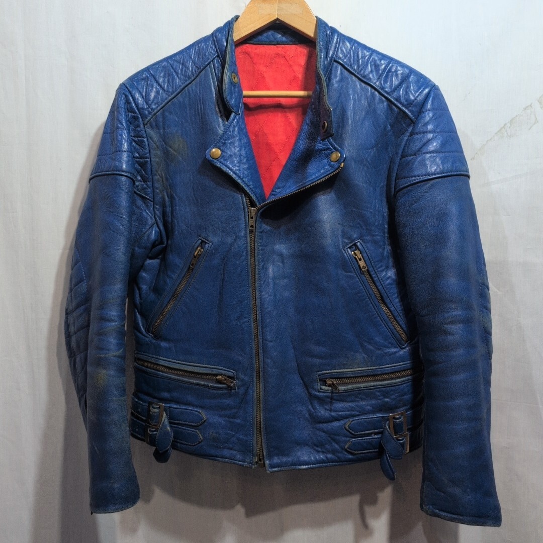 70s Vintage フランス製 シープスキン ライダースジャケット M 70s Vintage フランス製 シープスキン ライダースジャケット M