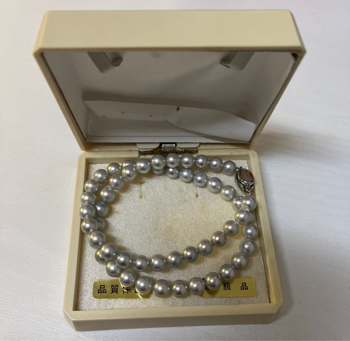 テリ抜群✨ アコヤ 本真珠 ピーコック 8.1-8.5mm ネックレス SV刻印 テリ抜群✨ アコヤ 本真珠 ピーコック 8.1-8.5mm ネックレス SV刻印